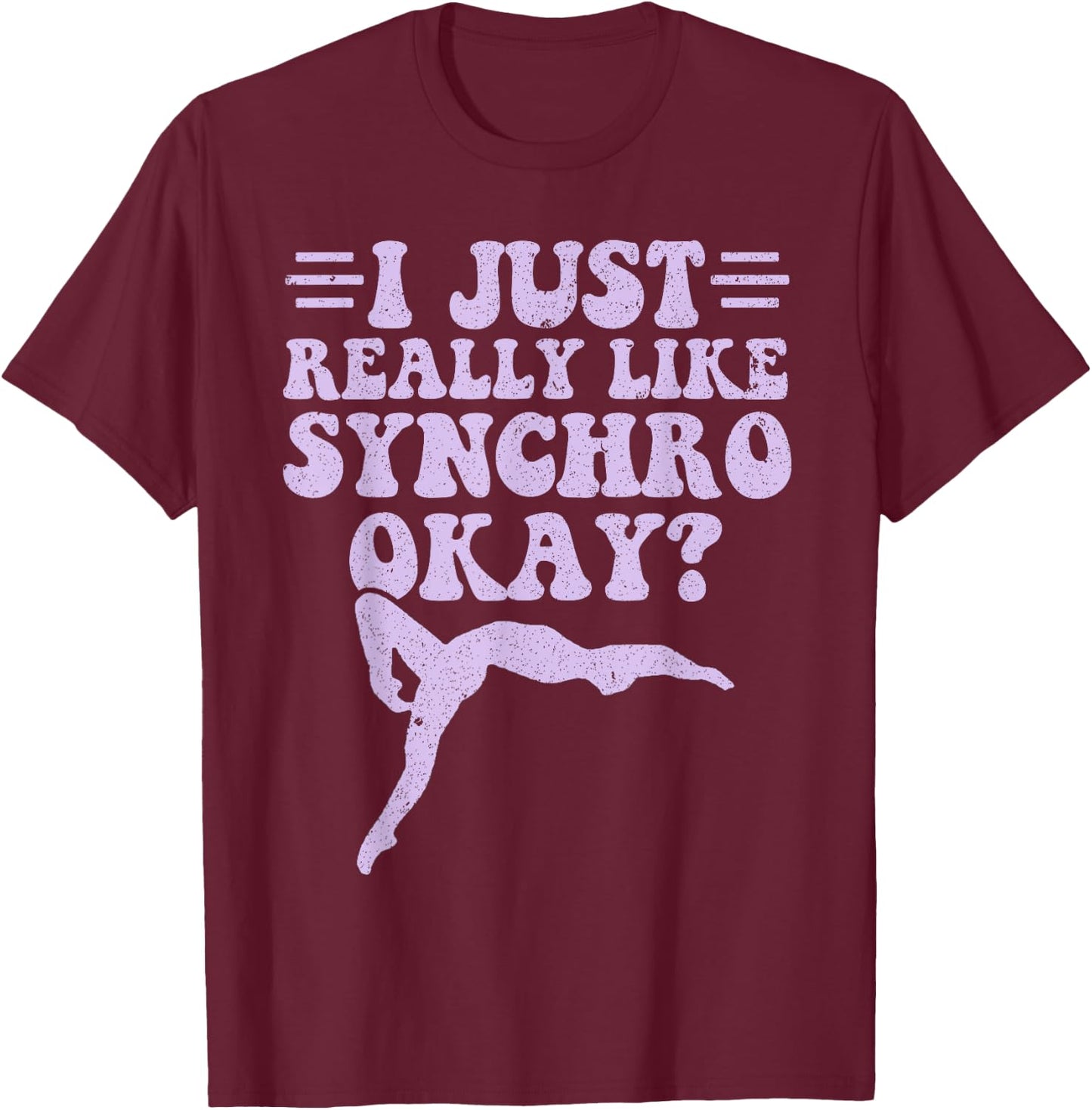 Synchro Synchronized Swimming T-Shirt - T-Shirt | Maroon
