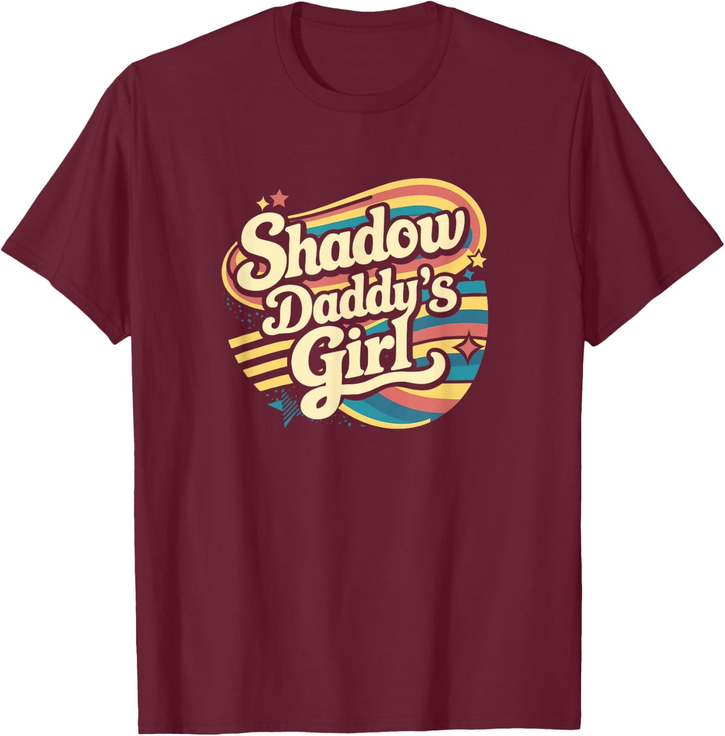 Fantasy Romantasy Book Retro Vintage Shadow Daddy Girl T-Shirt - T-Shirt | Maroon