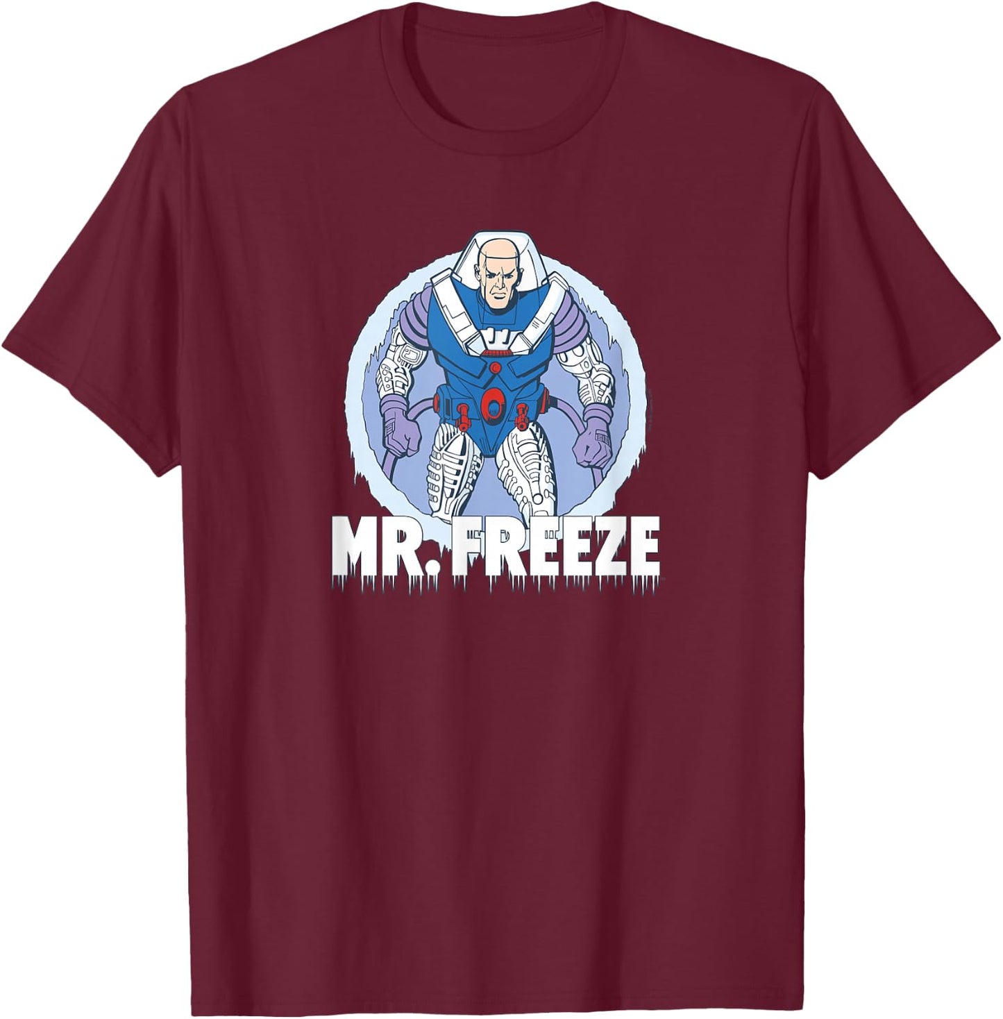 Batman Mr Freeze T-Shirt - T-Shirt | Maroon