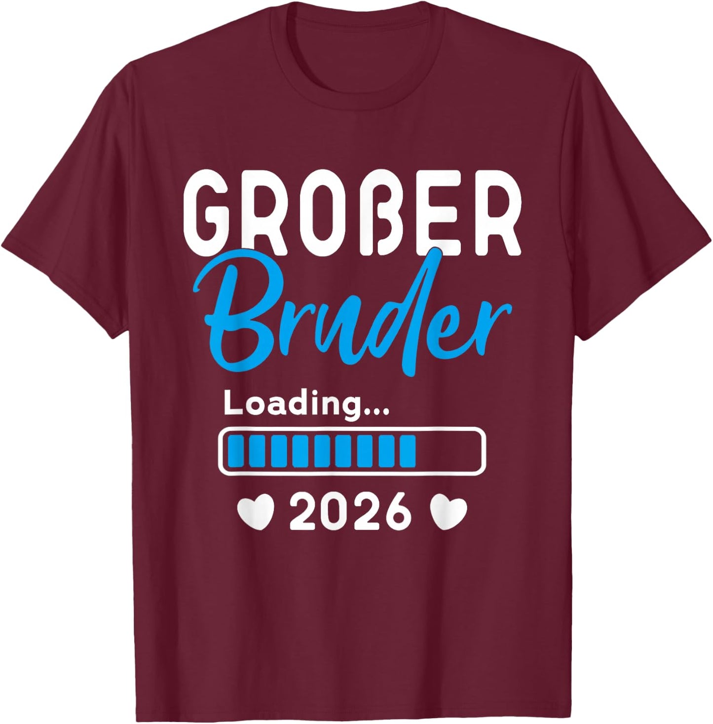 Children's Big Brother Loaded 2026, I Will Großer Bruder 2026 , black T-Shirt - T-Shirt | Maroon