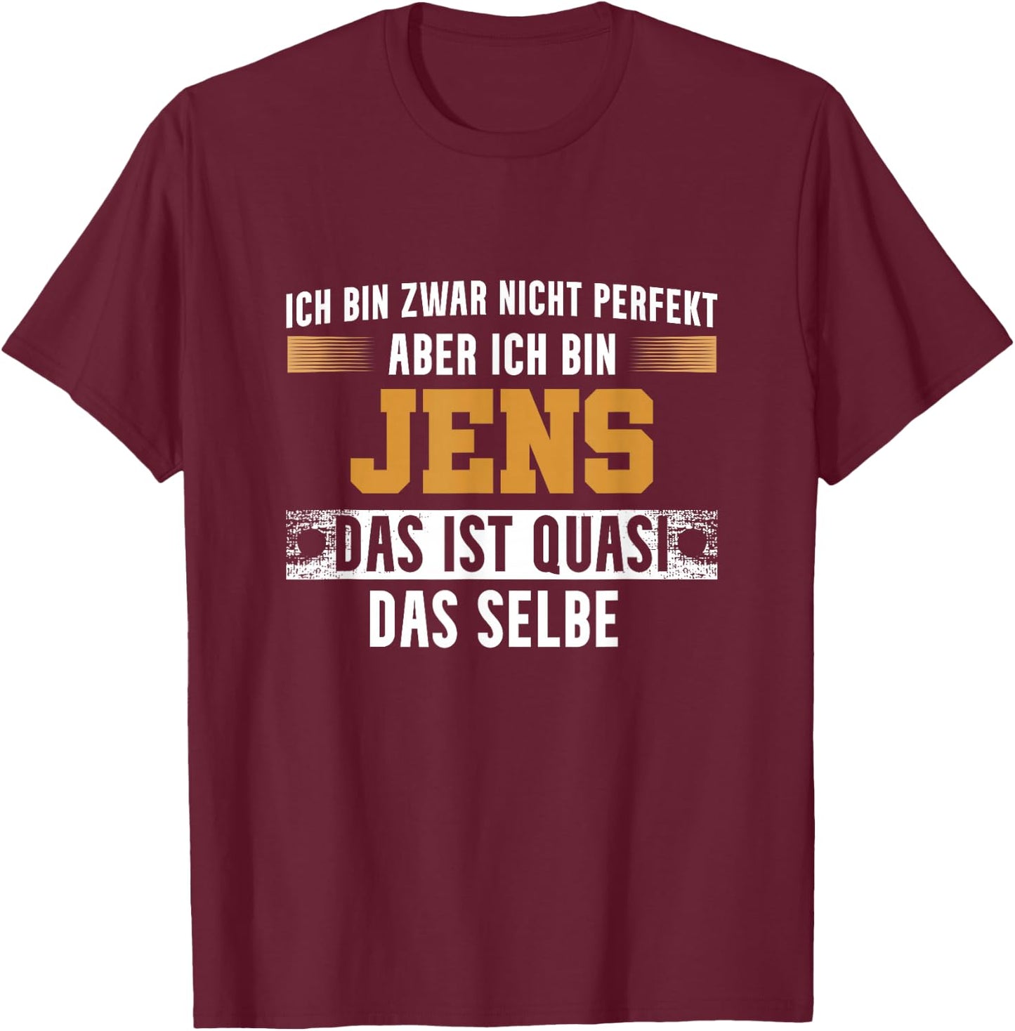 Name Jens Ich bin Jens , black T-Shirt - T-Shirt | Maroon