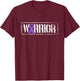 Hodgkins Lymphoma Warrior - Purple Military Style Ribbon T-Shirt - T-Shirt | Maroon