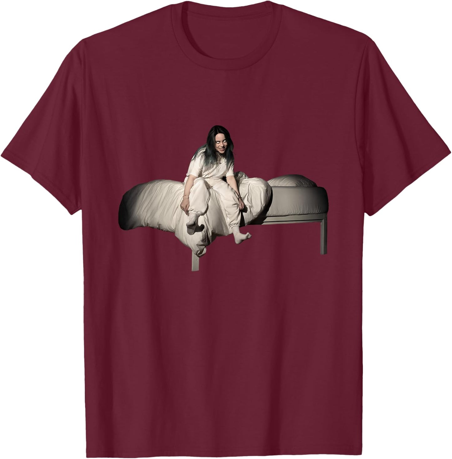 Billie Eilish Official Sweet Dreams T-Shirt - T-Shirt | Maroon