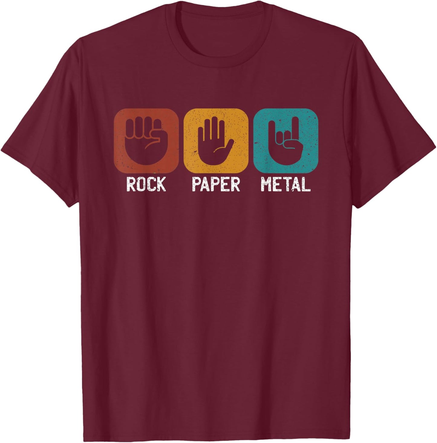 Heavy Metal Music - Rock ON T-Shirt - T-Shirt | Maroon