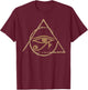 Eye Of Horus All Seeing Eye Triangle Esoteric T-Shirt - T-Shirt | Maroon