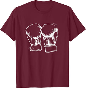 Boxing Gloves Sketch Boxer T-Shirt - T-Shirt | Maroon