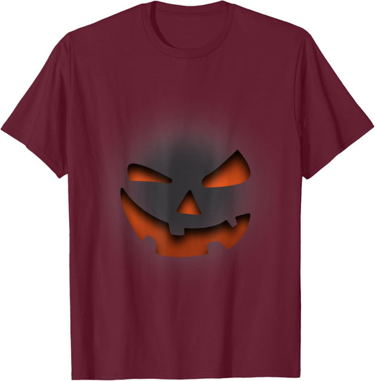 Horror Pumpkin Halloween Scary, Funny Nightmare Gift T-Shirt - T-Shirt | Maroon