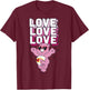 Care Bears Valentine's Day Love-A-Lot Bear Pop Love Stack , grey, S T-Shirt - T-Shirt | Maroon