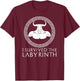 Minotaure - Mythologie Grecque Amusante - I Survived The Labyrinth T-Shirt - T-Shirt | Maroon