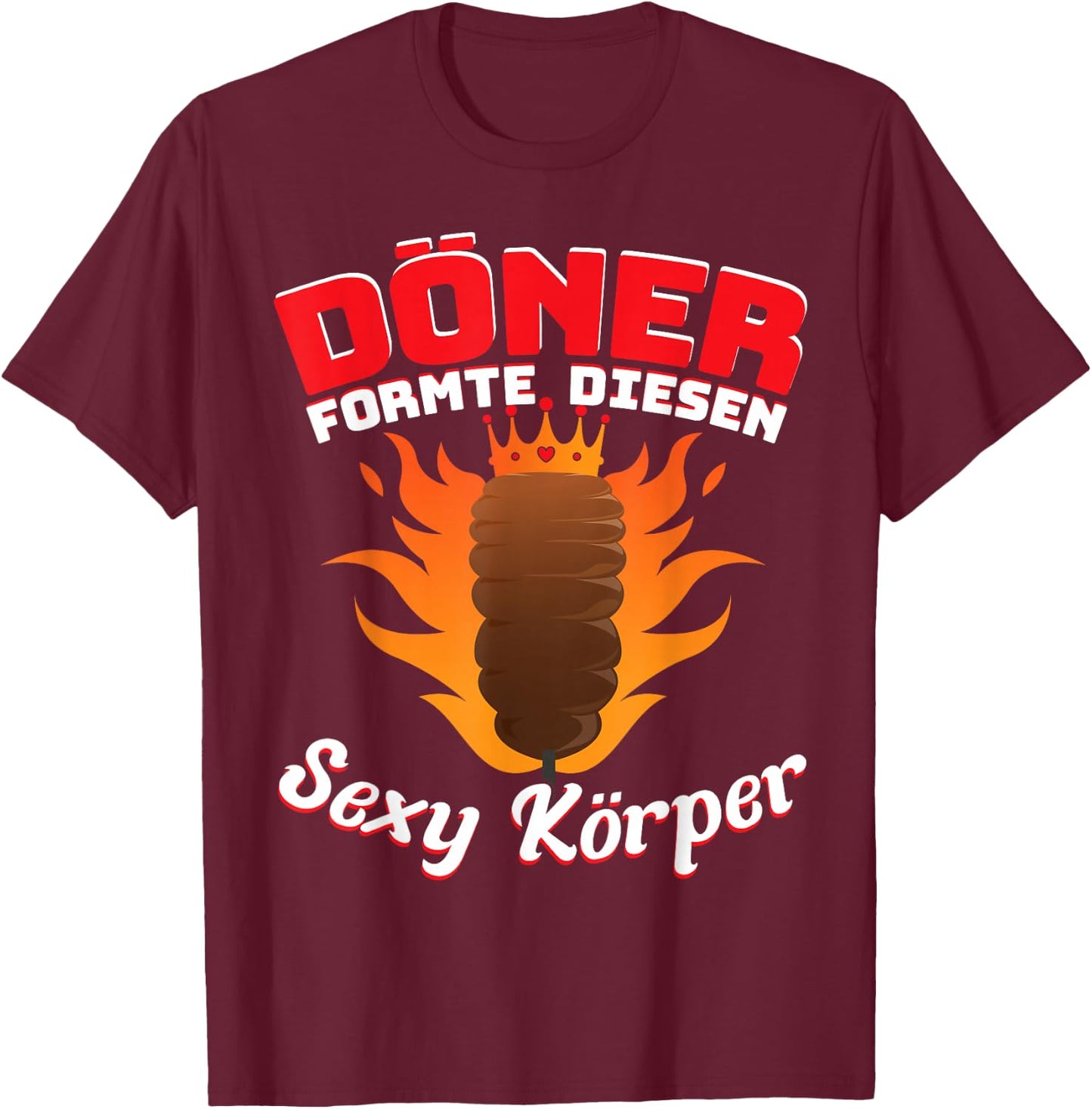 Dönerladen Kebab Döner formte diesen Körper T-Shirt - T-Shirt | Maroon