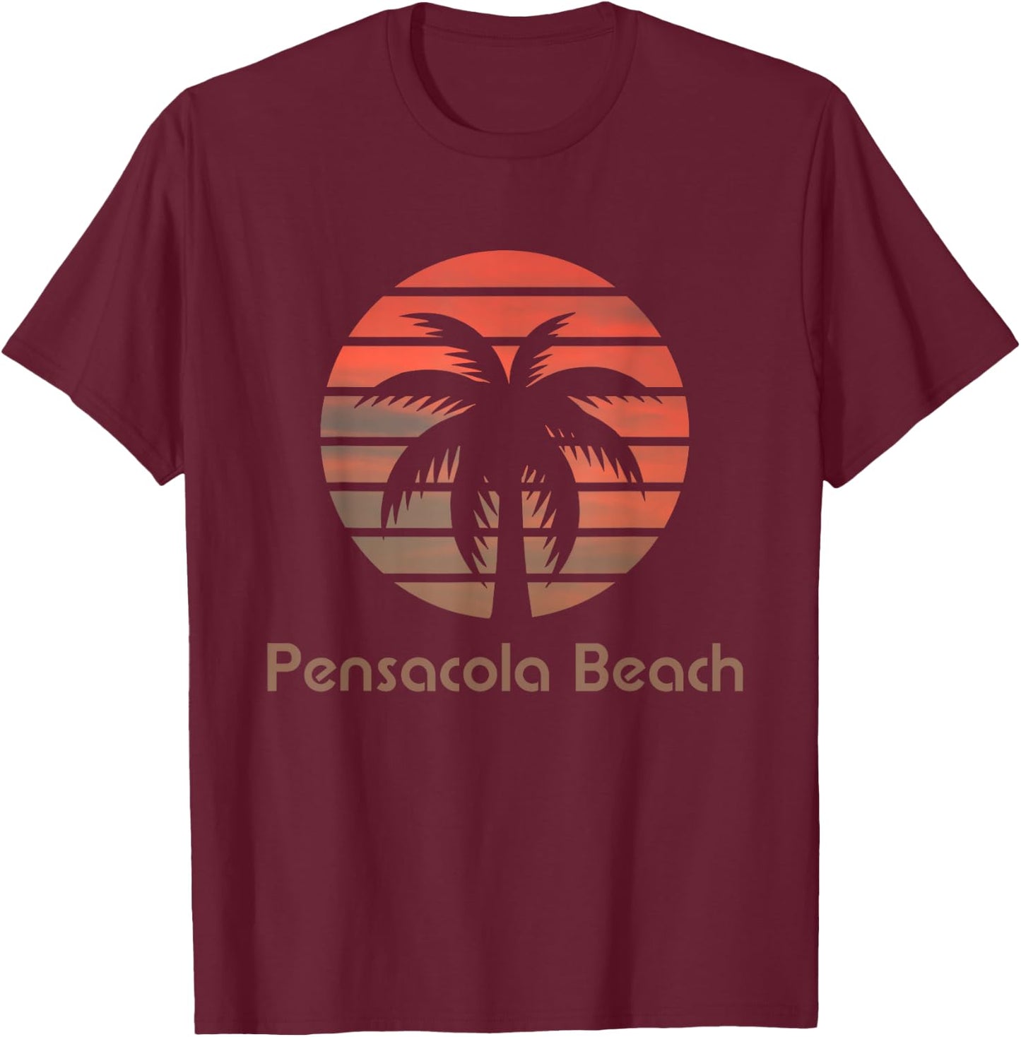 Pensacola Beach Florida T-Shirt - T-Shirt | Maroon