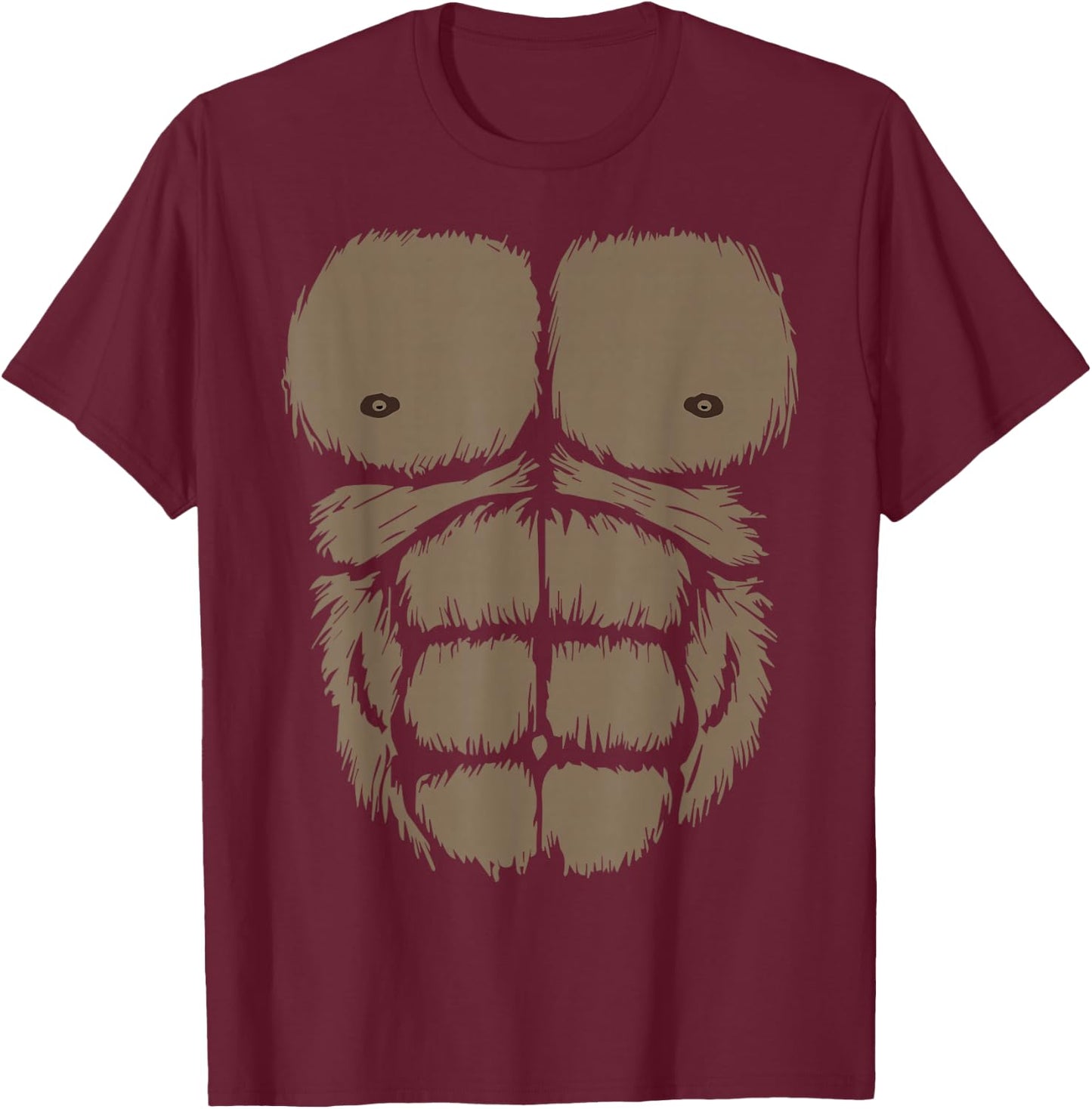 Gorilla Chest Belly Boy Girl Monkey Costume Children's Fancy Dress T-Shirt - T-Shirt | Maroon