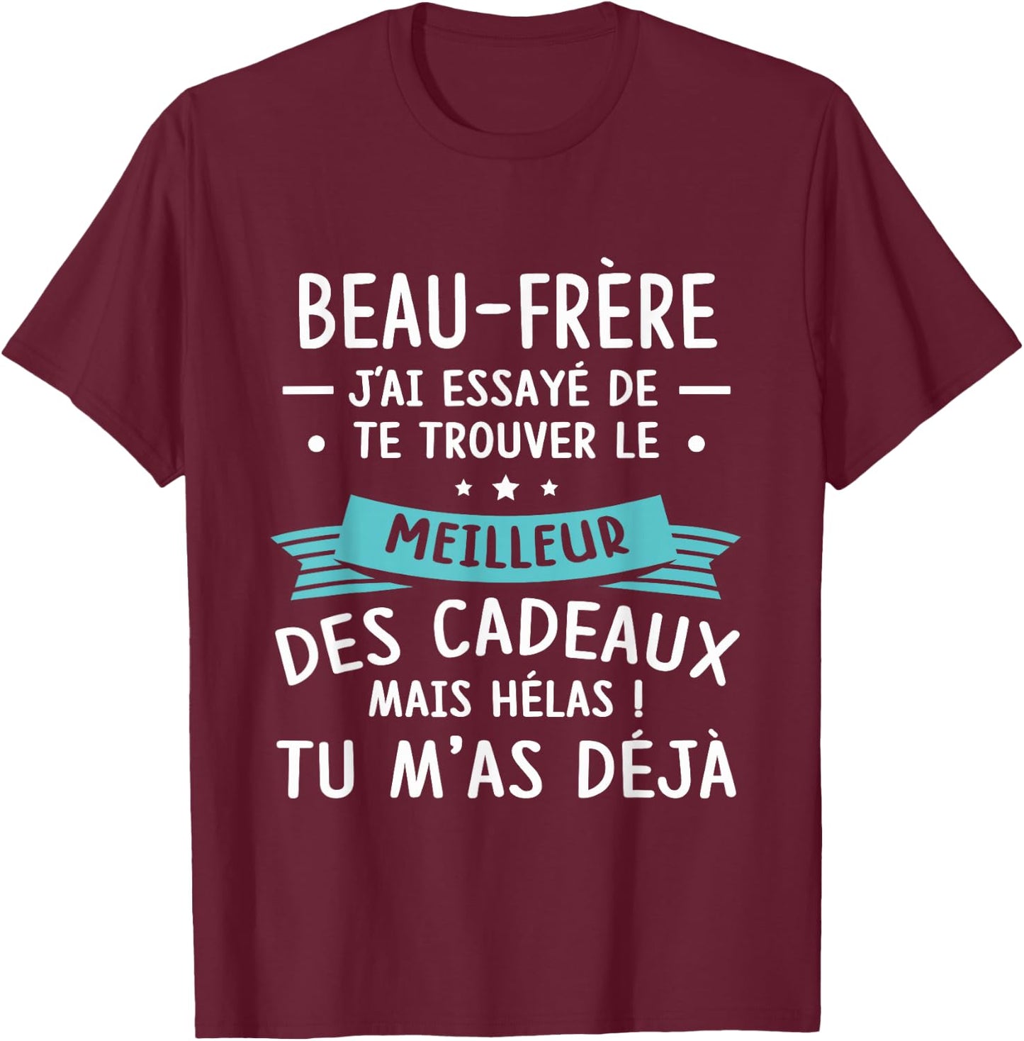 Funny Funny Christmas Gift For The Law Brother, Black, S T-Shirt - T-Shirt | Maroon