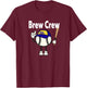 Baseball Freaks -Adults Boys Black Sausage Race T-Shirt - T-Shirt | Maroon