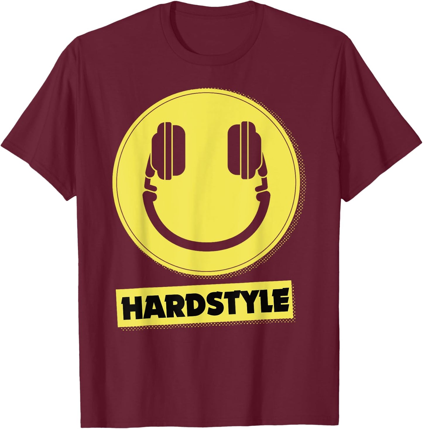 Techno Rave Hardstyle Merch for Festival/Party Hardstyle , Black, S T-Shirt - T-Shirt | Maroon