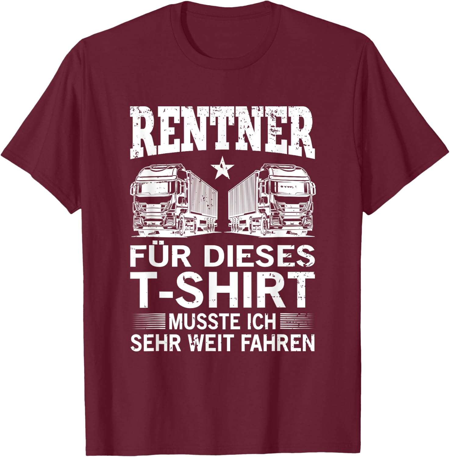 Men's for Trucker / Drivers / Retirements / Pension / Trucker / Grandpa / Truck, black T-Shirt - T-Shirt | Maroon