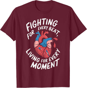 Congestive Heart Failure Chronic Disease CHF Awareness T-Shirt - T-Shirt | Maroon