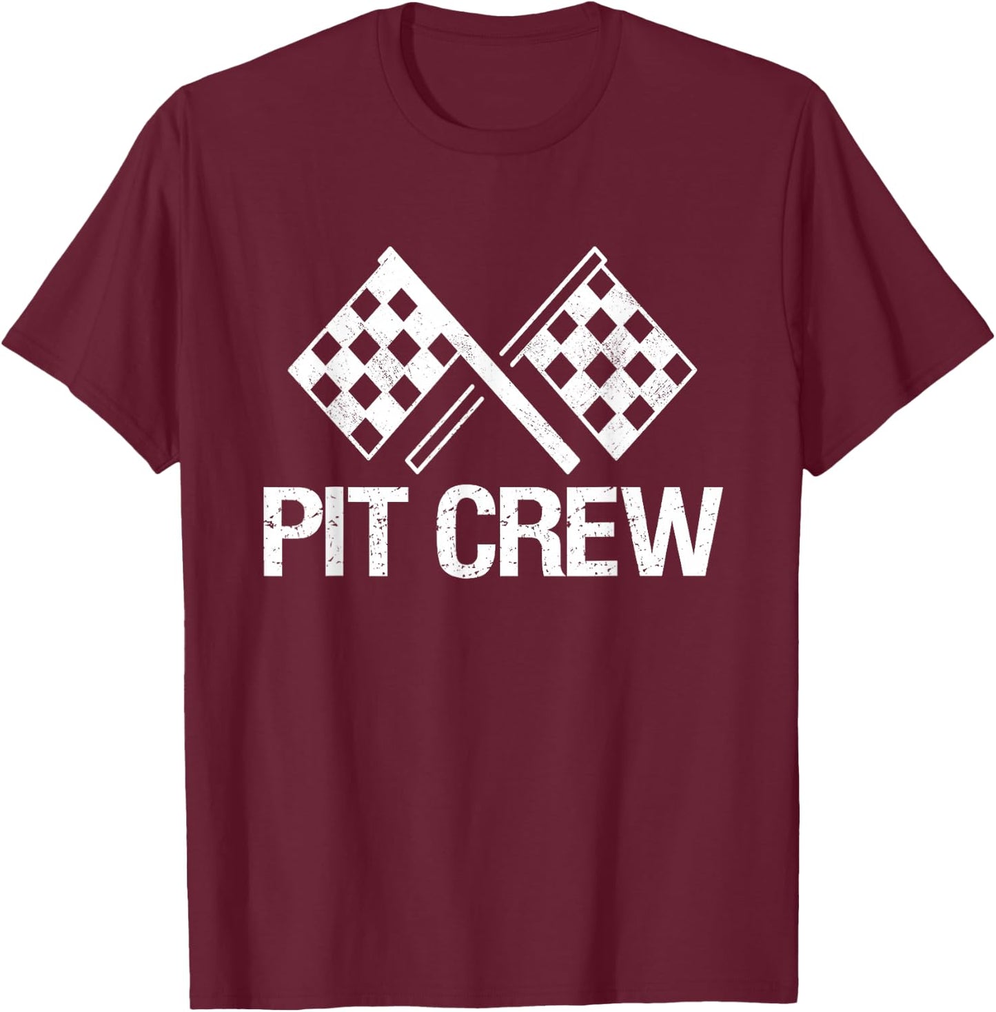 Pit Crew for Racing Car Parties Small T-Shirt - T-Shirt | Maroon