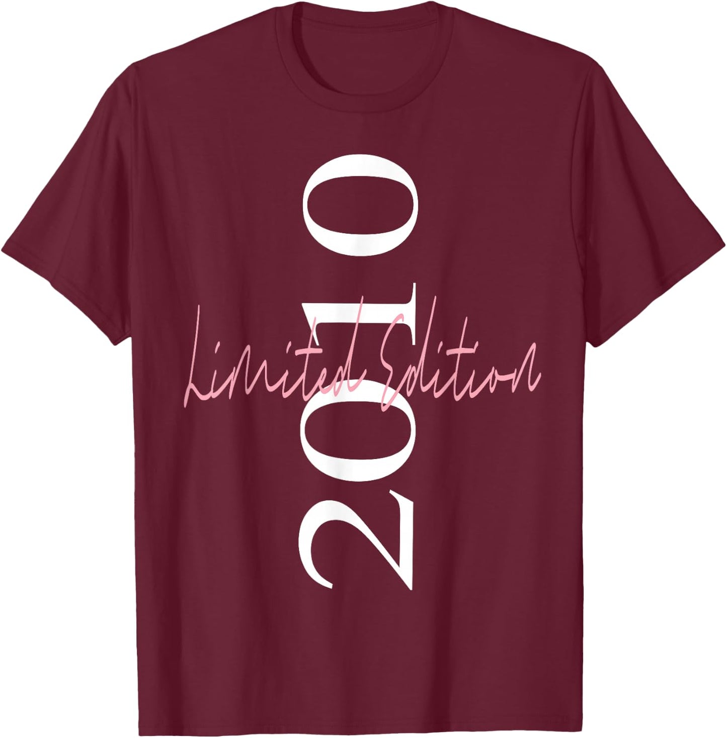 Limited Edition 2010 Birthday 2010 Born 2010 Vintage T-Shirt - T-Shirt | Maroon