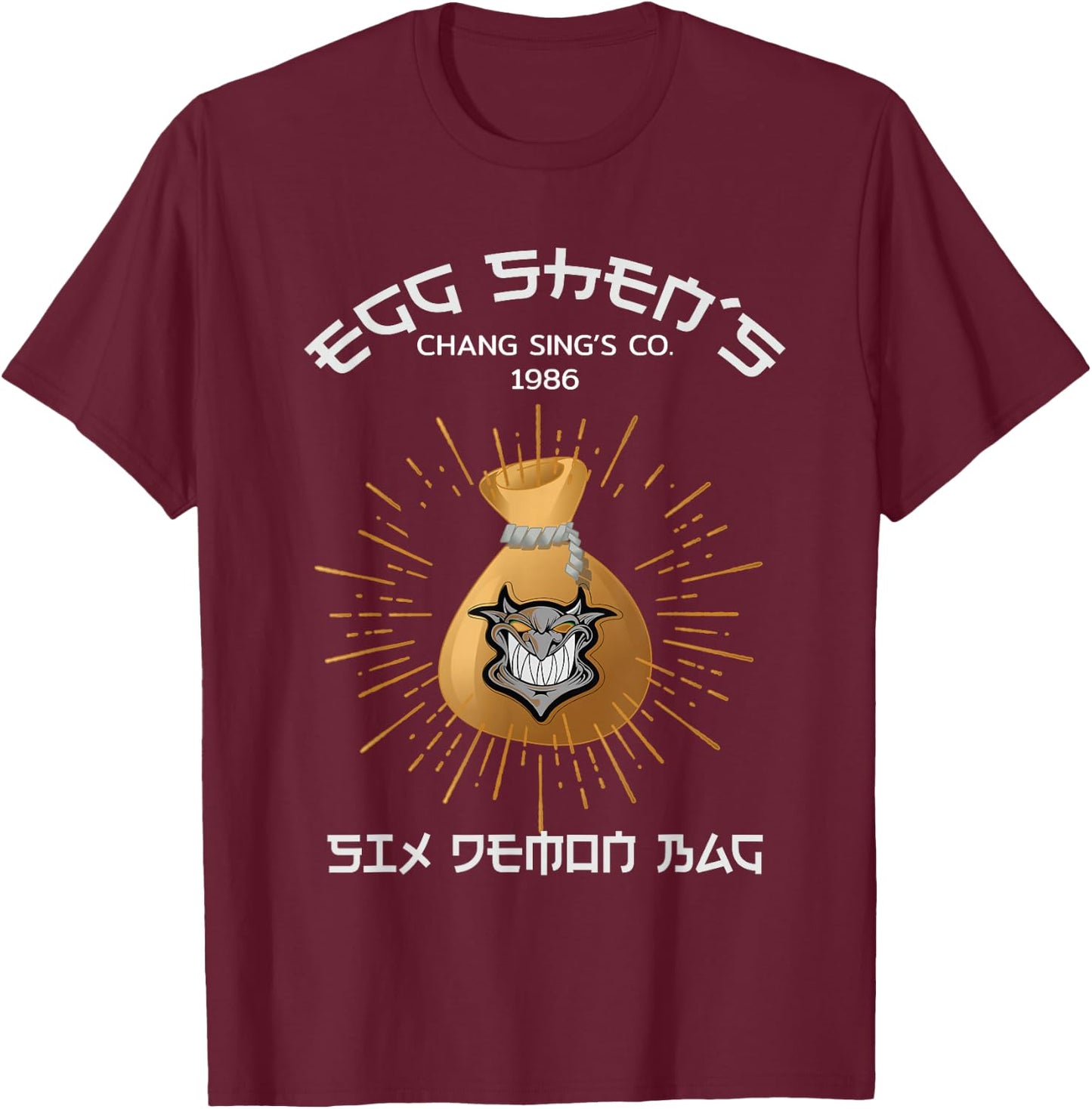 Cool - Egg Shen's Six Demon Bag T-Shirt - T-Shirt | Maroon
