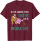 Gardening Sloth Botany Garden Gardener Planting Plants T-Shirt - T-Shirt | Maroon