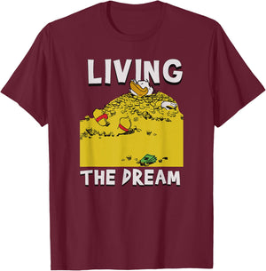 Disney - Ducktales Scrooge McDuck Living the Dream T-Shirt - T-Shirt | Maroon