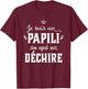 Papili qui rips Humour Grandpa Father's Day 2024 , Black, S T-Shirt - T-Shirt | Maroon