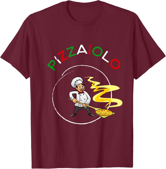 Pizzaiolo Pizza Baker Fun Shirt Pizzaiolo , black T-Shirt - T-Shirt | Maroon
