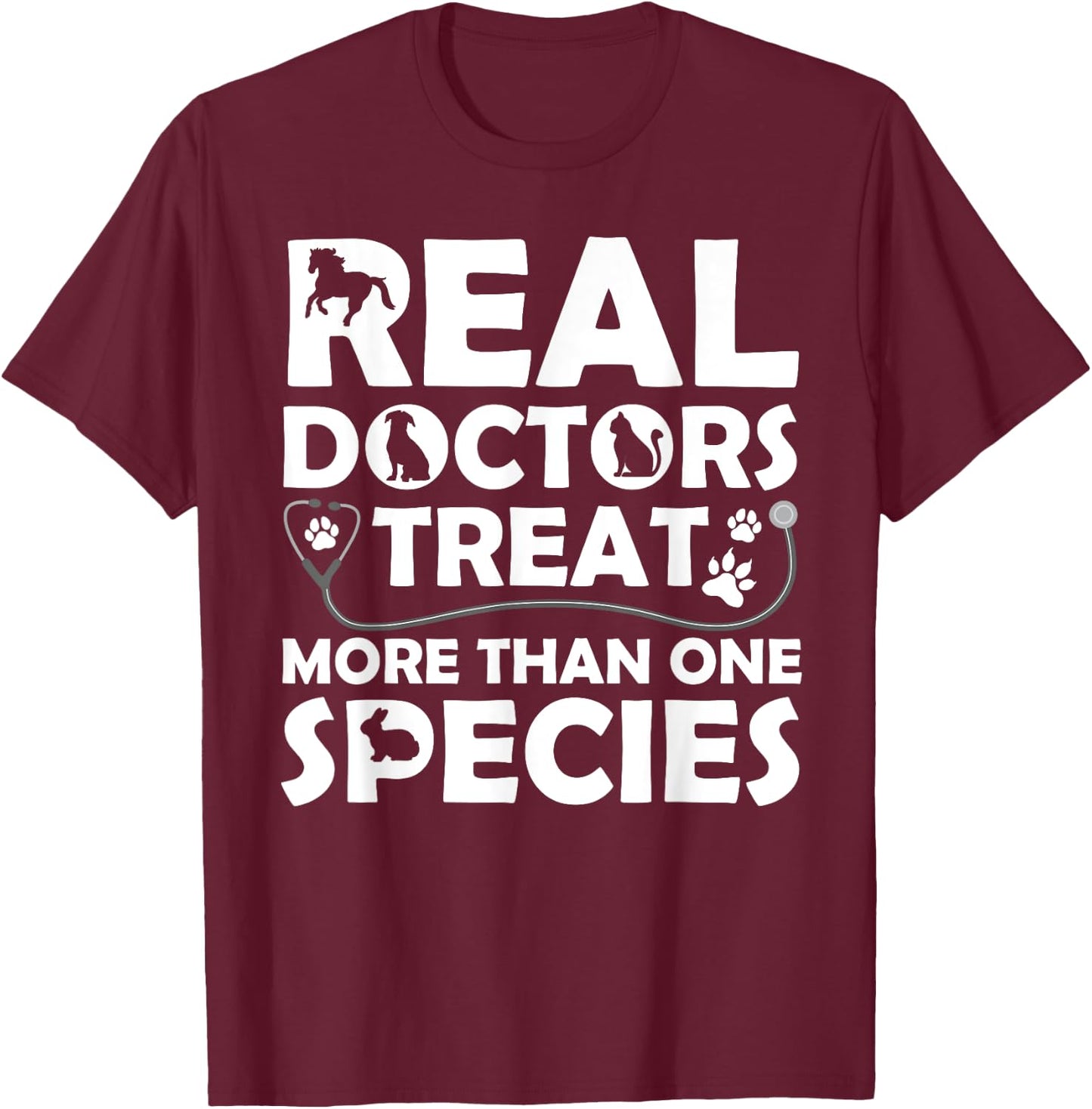 Cool Veterinarian Design Women Veterinary Pet Doctor T-Shirt - T-Shirt | Maroon
