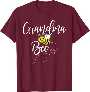 Grandma Of The Bee Day Girl Hive Family Matching Birthday T-Shirt - T-Shirt | Maroon