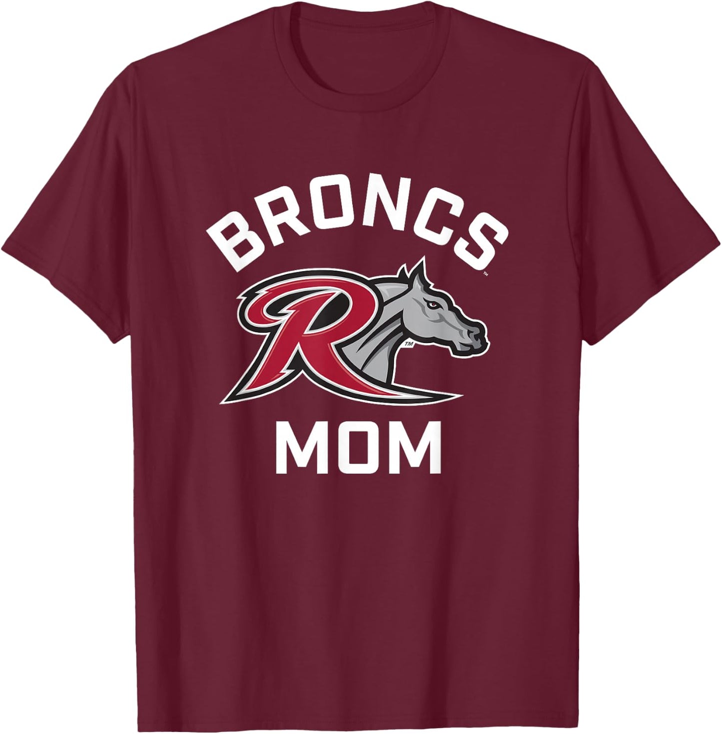 Rider University Broncs Arched Mom T-Shirt - T-Shirt | Maroon