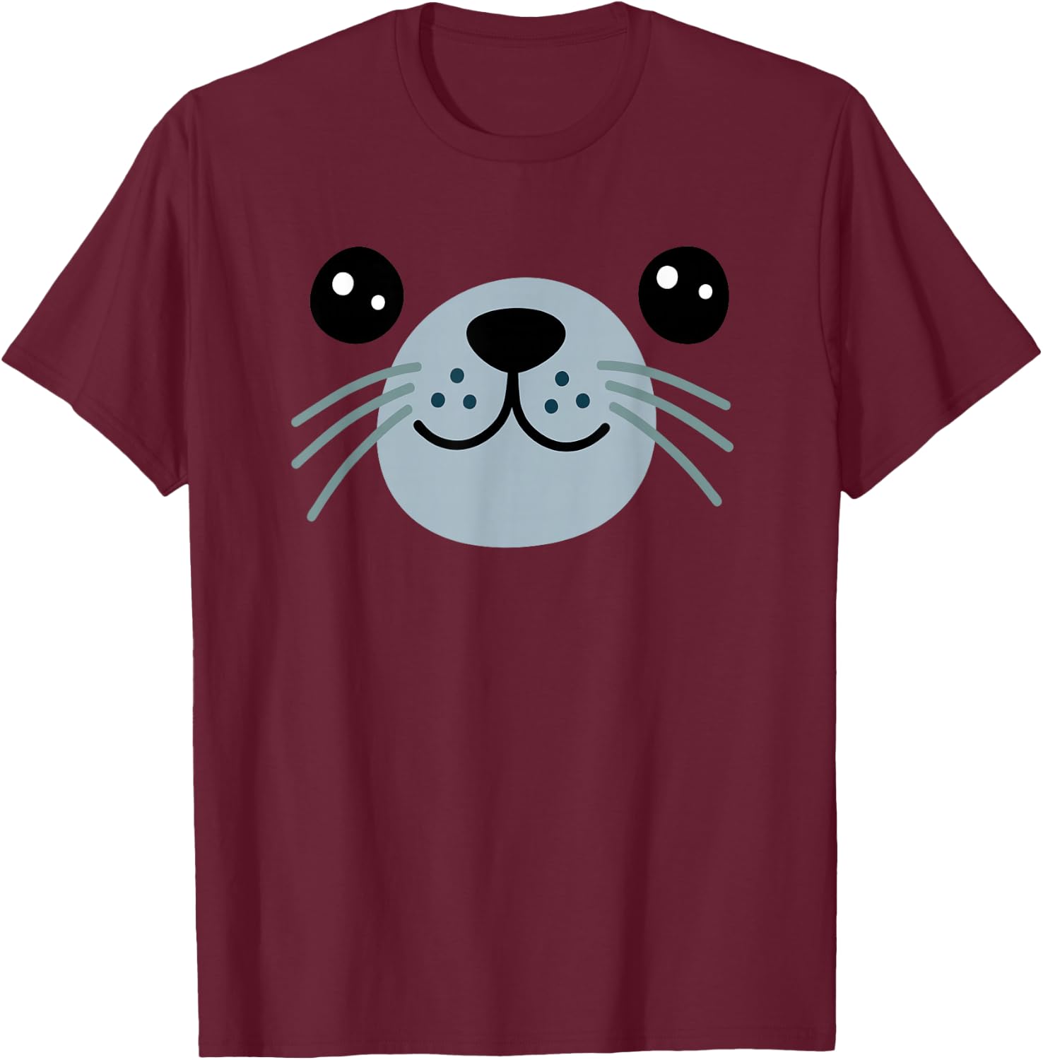Seal Face Halloween Costume Group Kids Toddler Baby 5T 4T T-Shirt - T-Shirt | Maroon