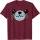 Seal Face Halloween Costume Group Kids Toddler Baby 5T 4T T-Shirt - T-Shirt | Maroon