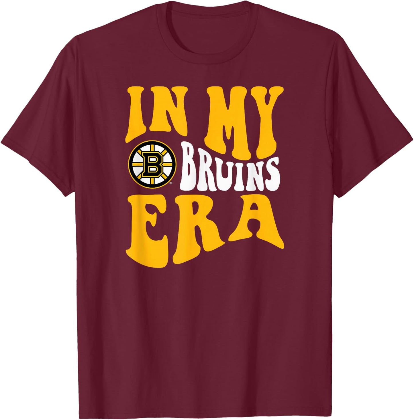Boston Bruins Era Dark Heather Officially Licensed T-Shirt - T-Shirt | Maroon