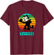 Felix Cartoon Katze Retro Regenbogen Sonnenuntergang japanische Schrift T-Shirt - T-Shirt | Maroon