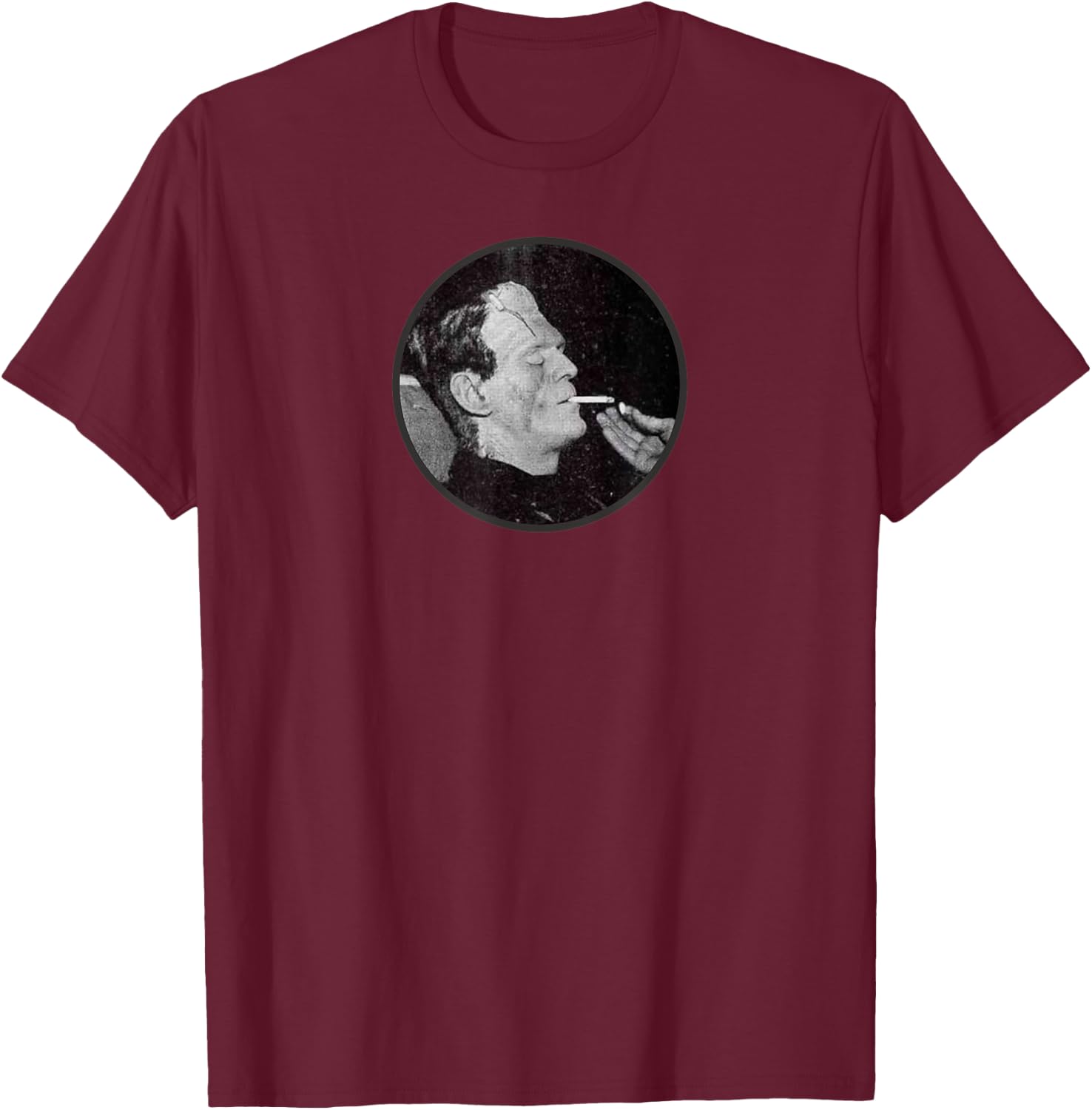 Classic Horror Movie Monsters-Vintage Frankenstein Monster T-Shirt - T-Shirt | Maroon