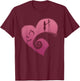 Disney The Nightmare Before Christmas Jack and Sally Heart T-Shirt - T-Shirt | Maroon