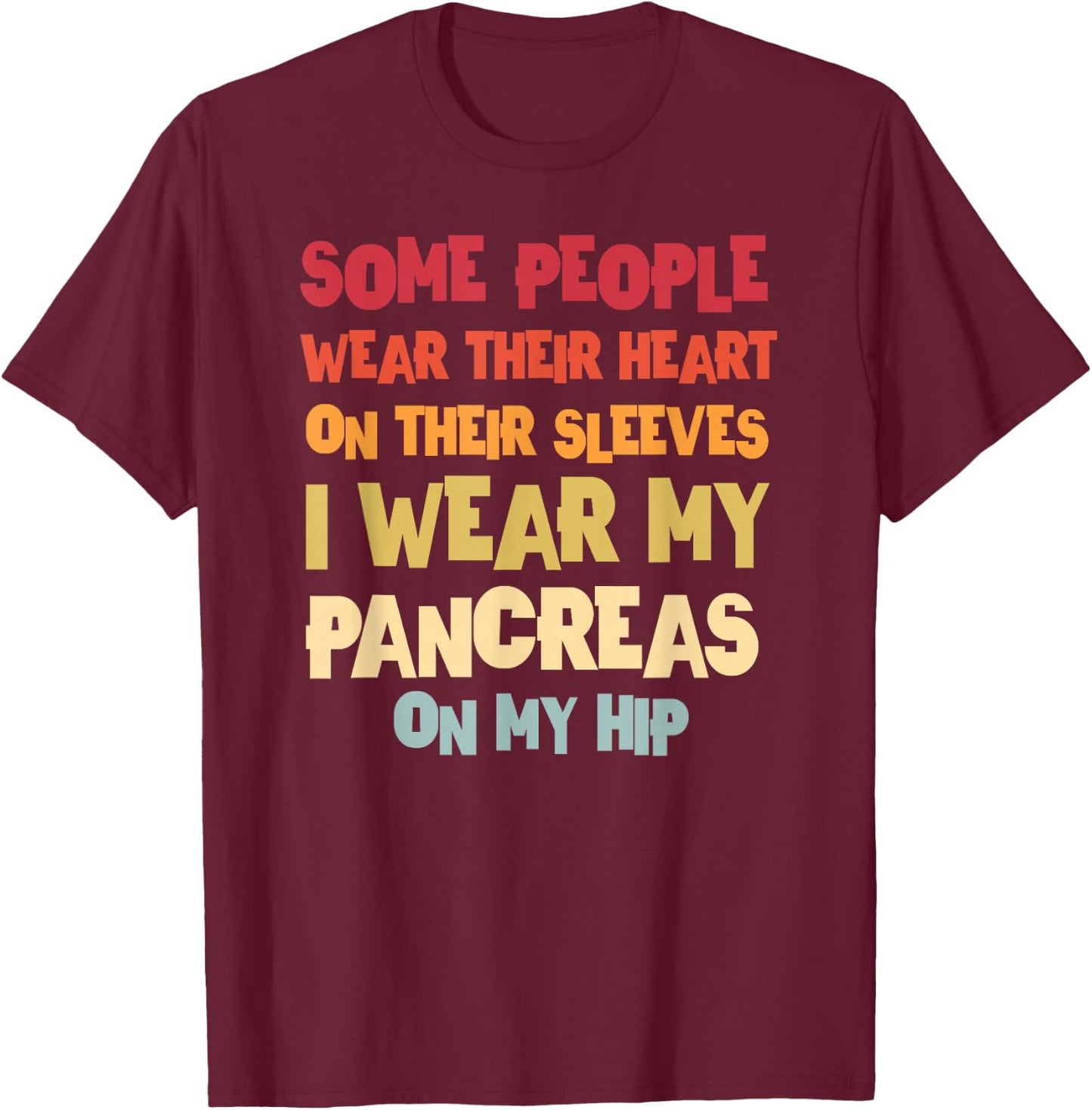 T1D Diabetic Type 1 Diabetes Awareness Men Women Kid T-Shirt - T-Shirt | Maroon