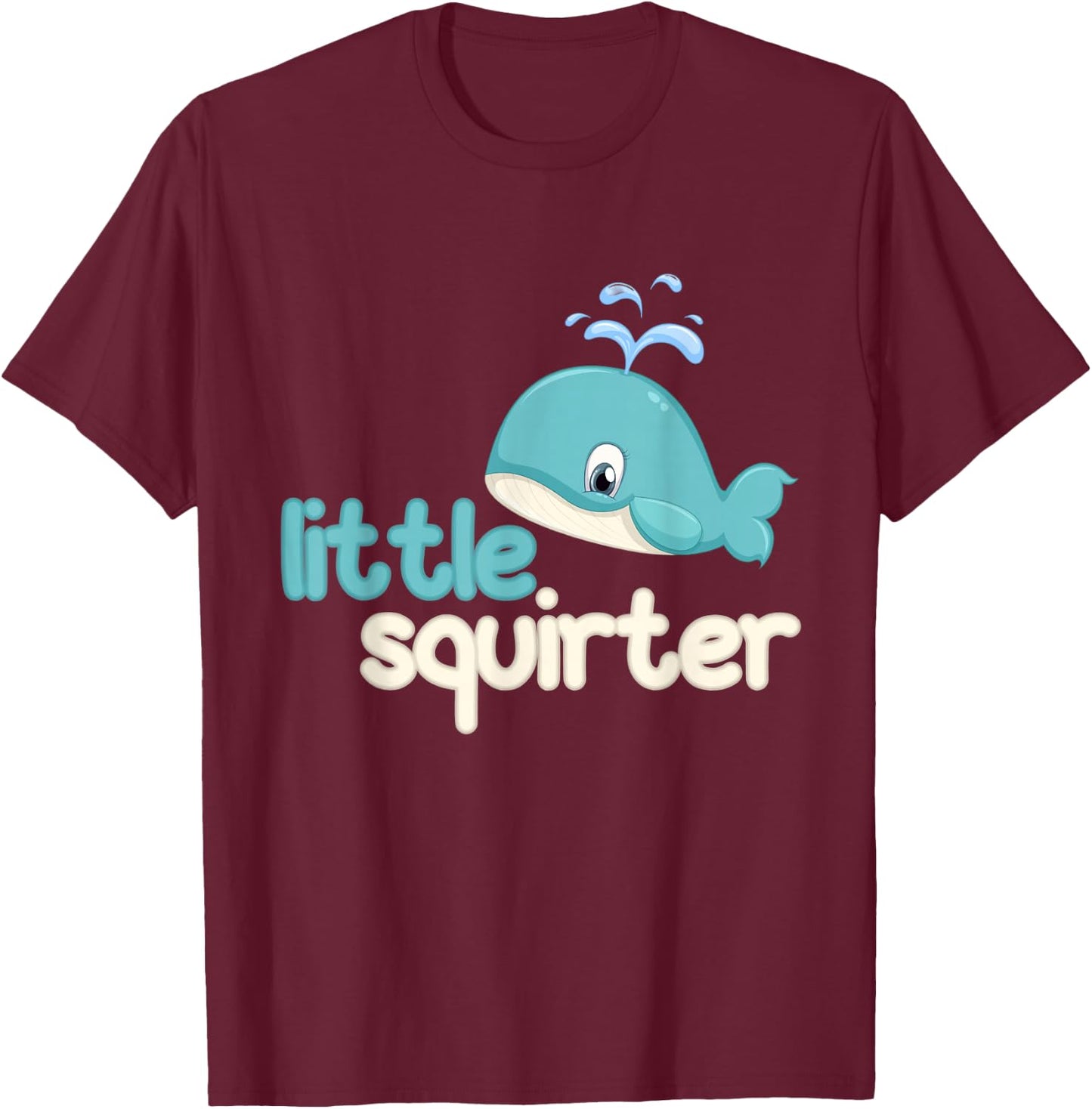 Whale Little Squirter T-Shirt - T-Shirt | Maroon