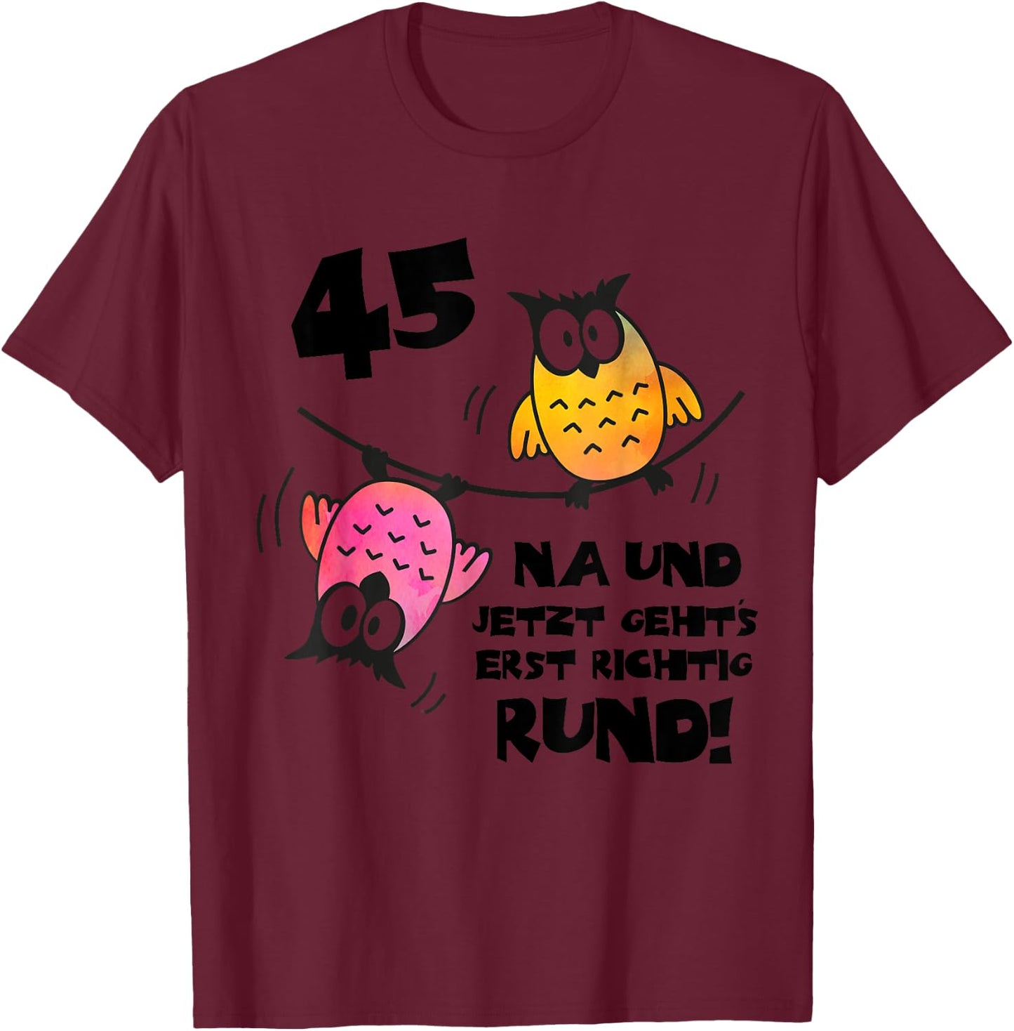 Lustige 45 Jahre Deko Geschenkkiste 45 Geburtstag Frau T-Shirt - T-Shirt | Maroon