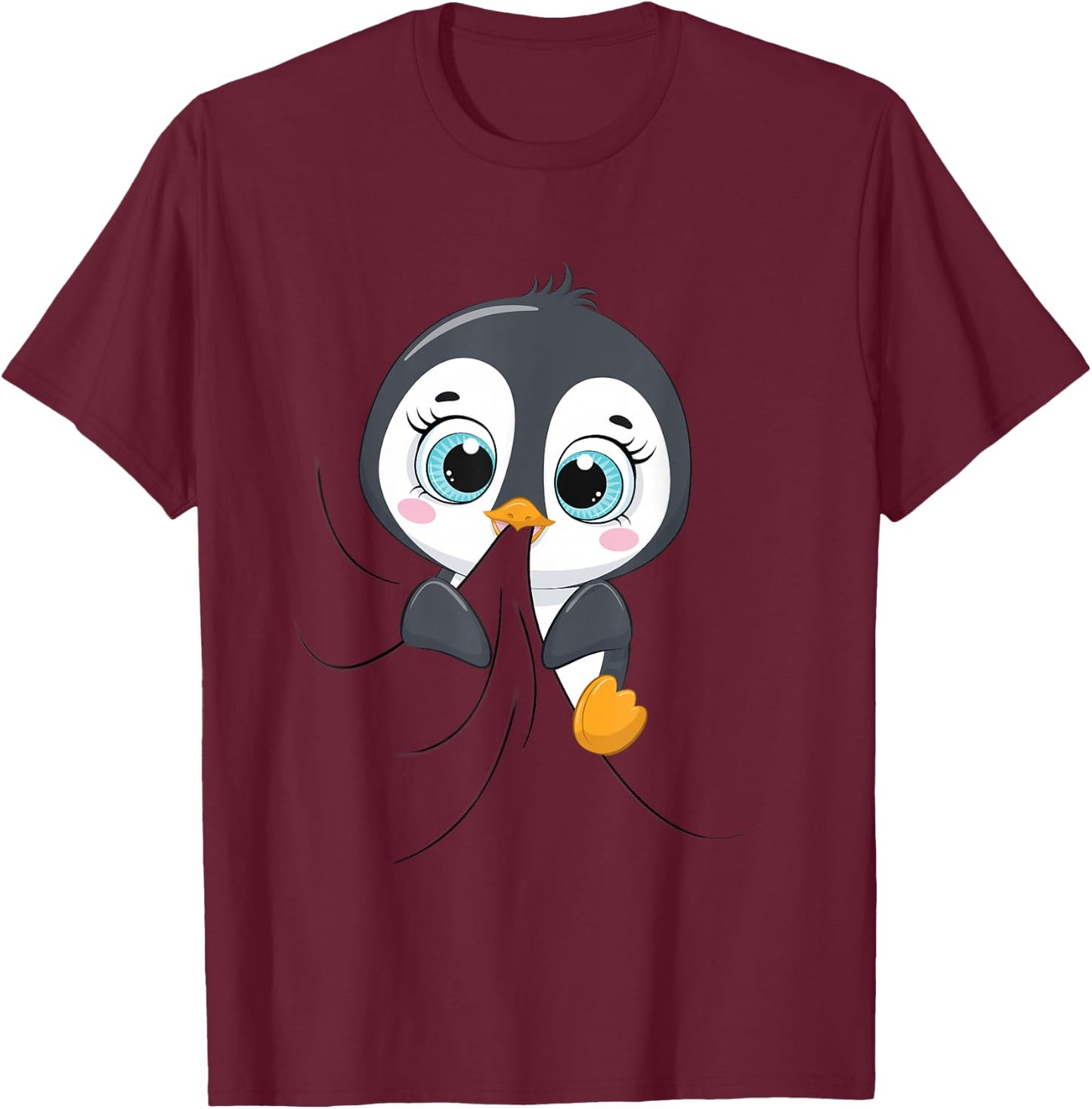 Offizielles Schlafshirt Pinguin Schlafanzug Penguin Schlafen T-Shirt - T-Shirt | Maroon