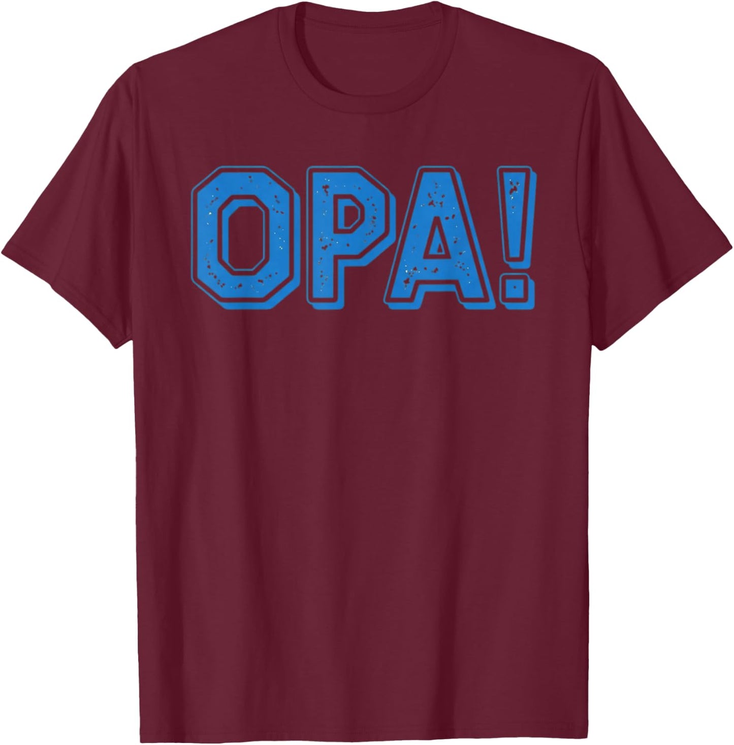 Opa Ancient Greek Pride Flag Funny Party Greece T-Shirt - T-Shirt | Maroon