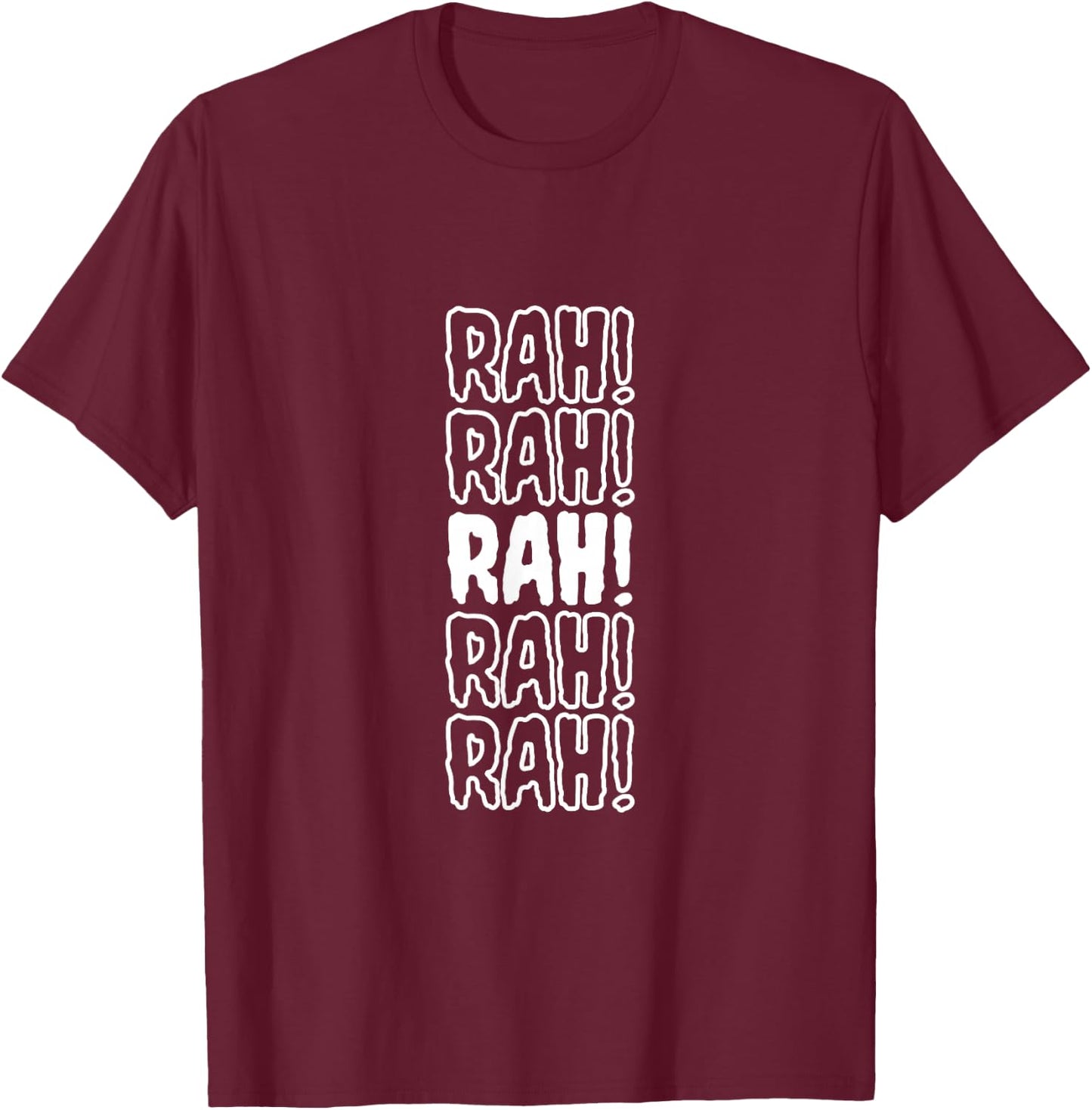 Rah Funny Cheerleader Spooky Monster Type School Football T-Shirt - T-Shirt | Maroon