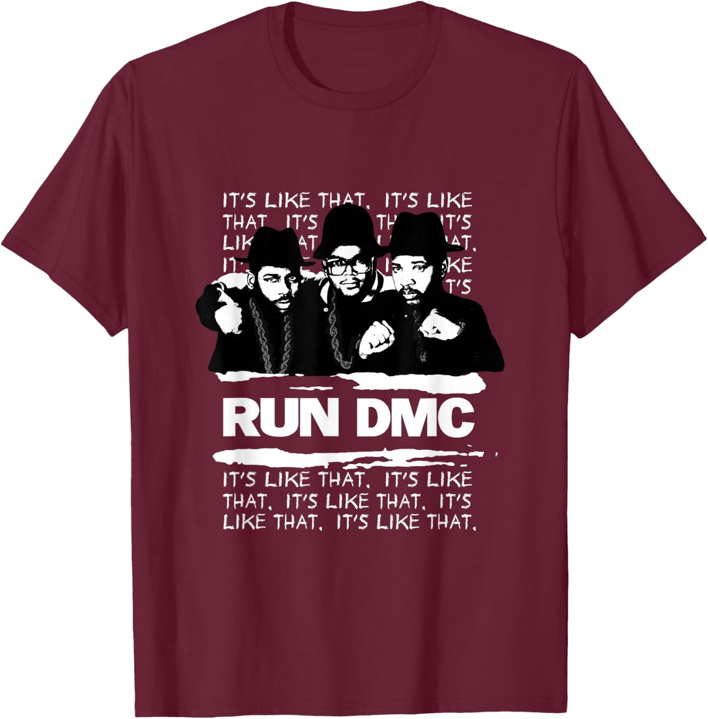 RUN DMC It's Like That Light T-Shirt - T-Shirt | Maroon