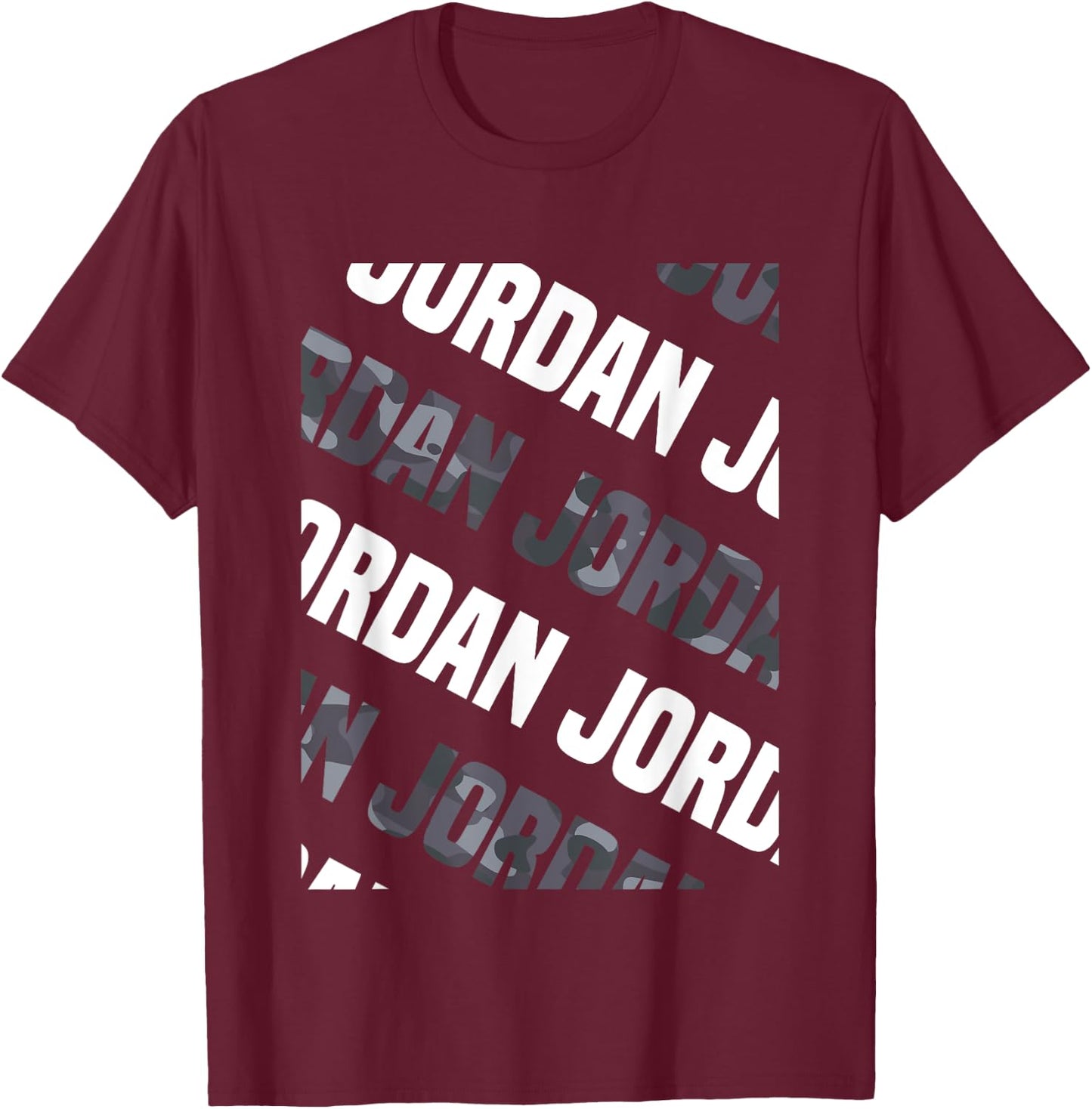 Jordan Camo Pattern Grey Camouflage T-Shirt - T-Shirt | Maroon
