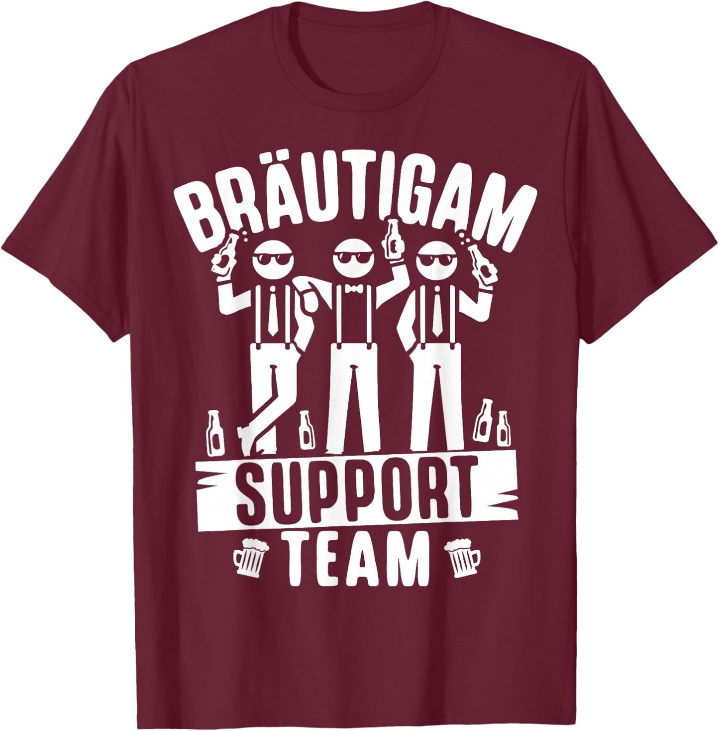 Junggesellenabschied Männer Polterabend Poltern JGA T-Shirt - T-Shirt | Maroon