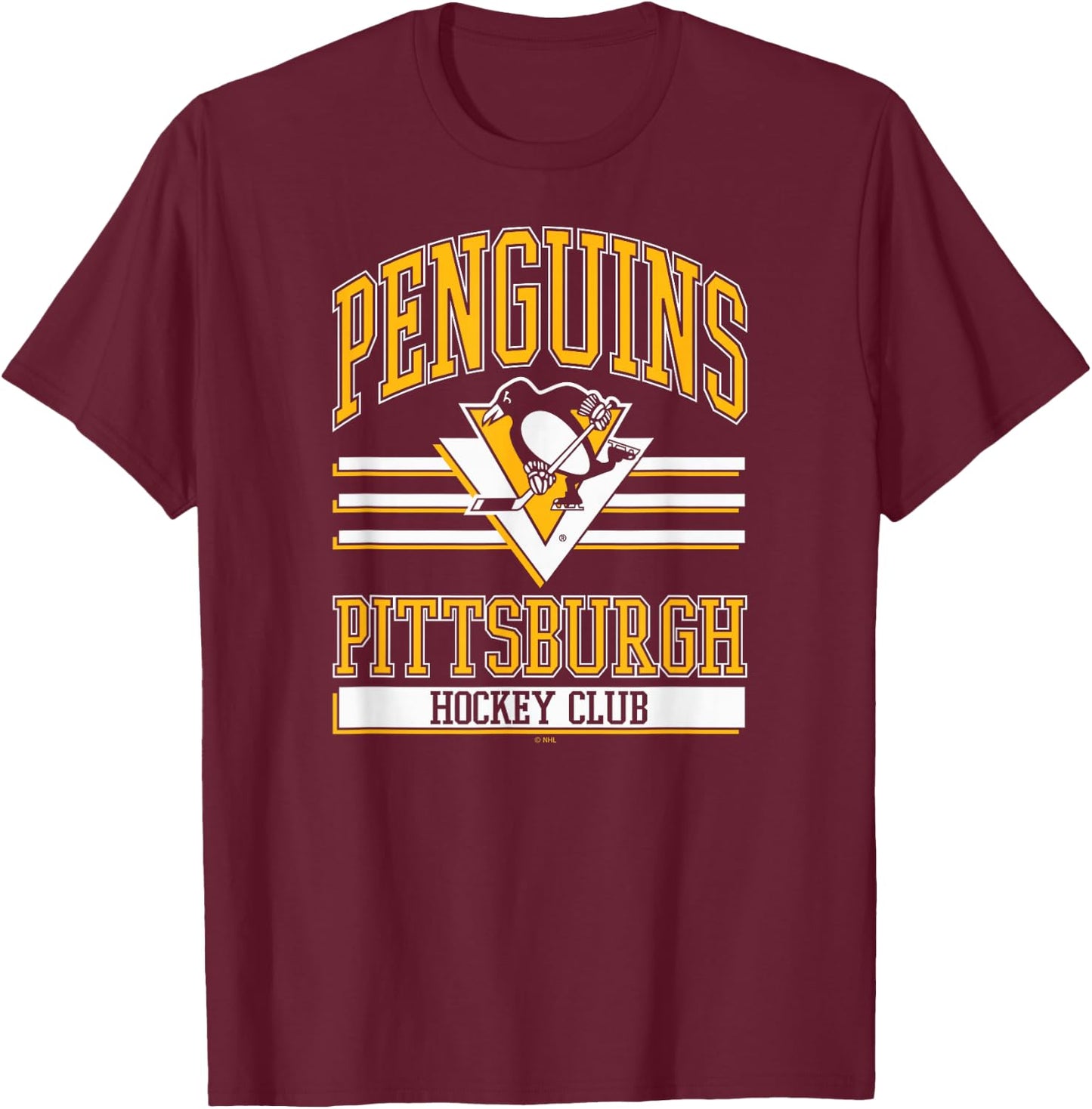 Pittsburgh Penguins Hockey Club Black Officially Licensed T-Shirt - T-Shirt | Maroon