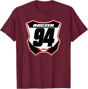 Dirt Bike Number Plate T-Shirt - T-Shirt | Maroon