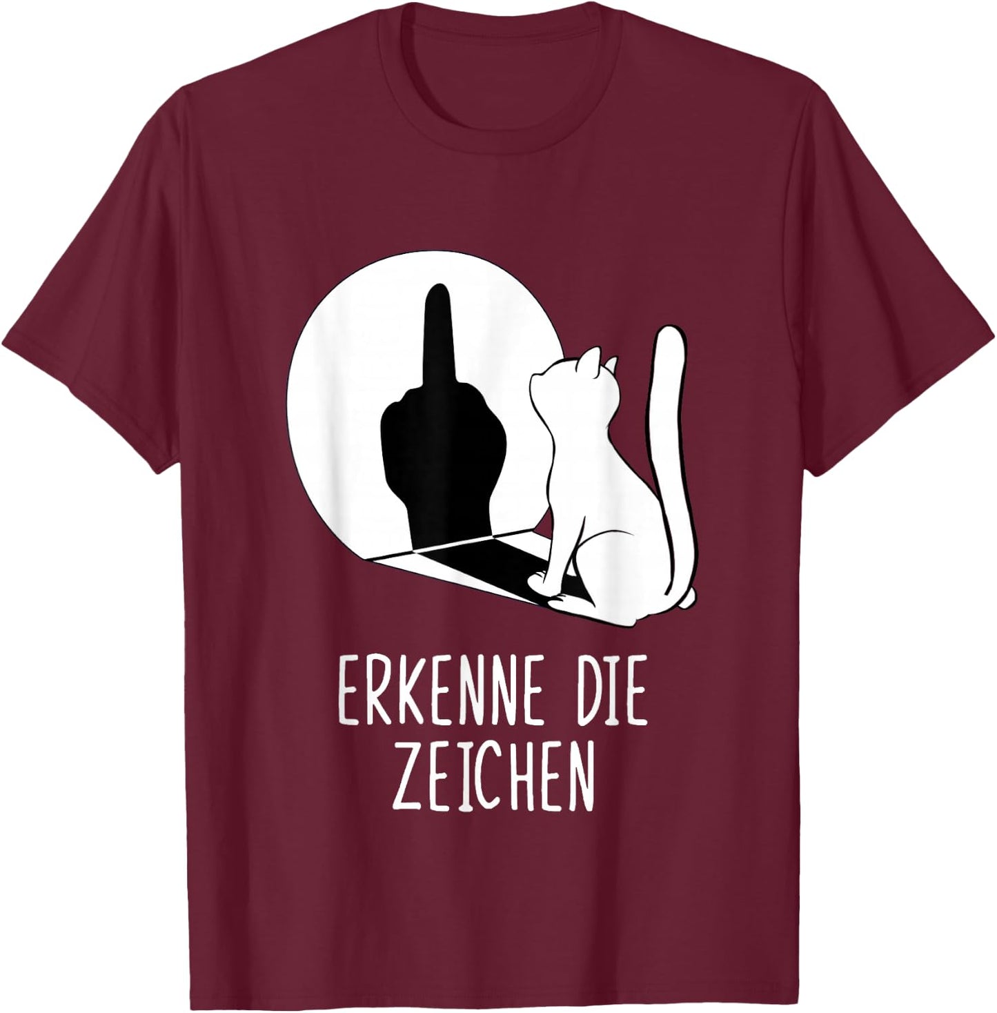 Waving Cat Shadow Cats Erkenne die Signs , black T-Shirt - T-Shirt | Maroon