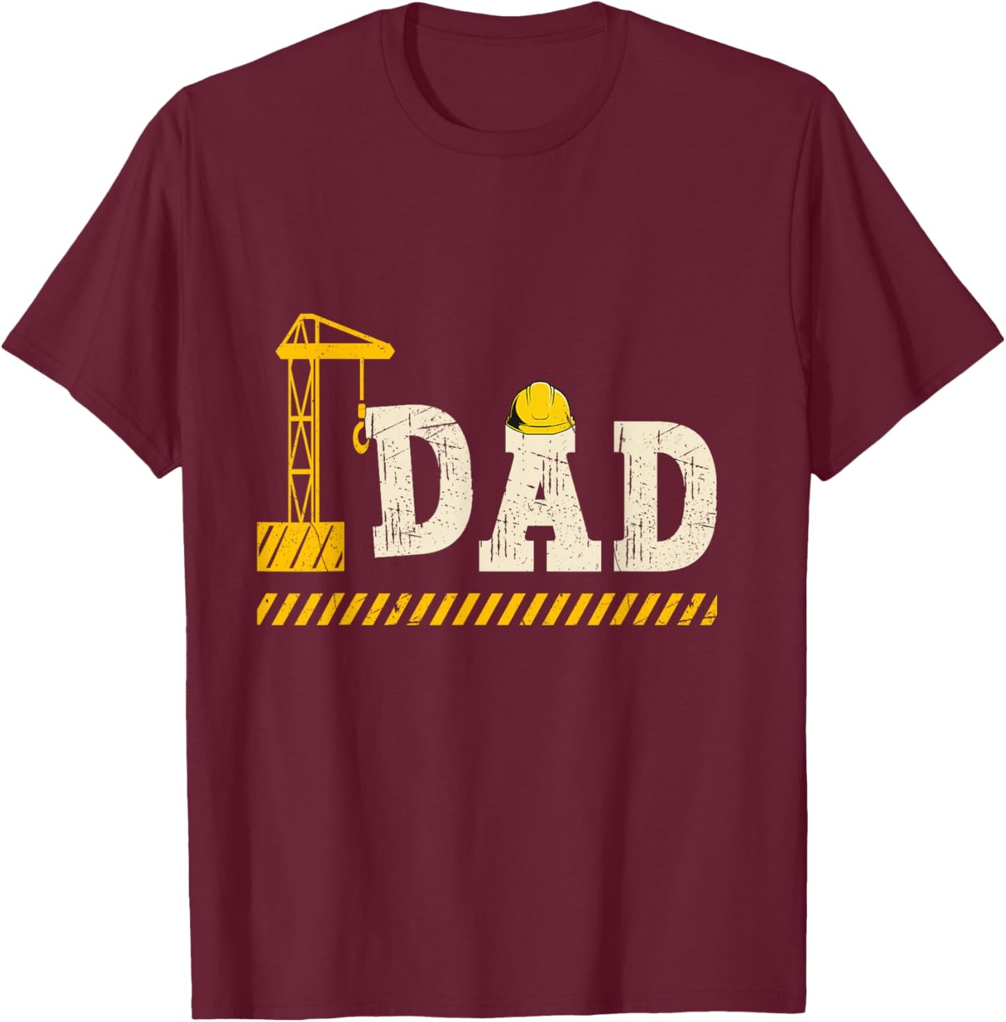 Happy Father's Day Construction For Son DAD Father's Day T-Shirt - T-Shirt | Maroon